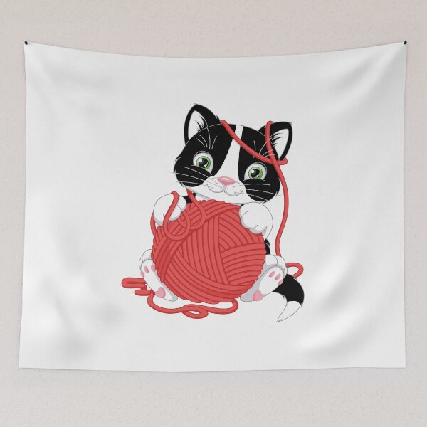 Item preview, Cat playing with a ball of yarn designed and sold by SheryfaEl.