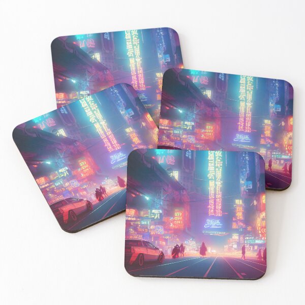 Item preview, Cyberpunk Neon Town designed and sold by ArtAT.