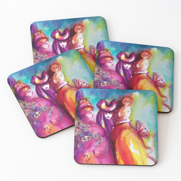 Item preview, THE THIRD MASK / Venetian Carnival Masquerade Watercolor by Bulgan Lumini designed and sold by BulganLumini.