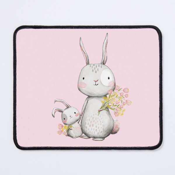 Item preview, Welcome spring cute watercolor rabbits  designed and sold by Anya Illustration Studio.