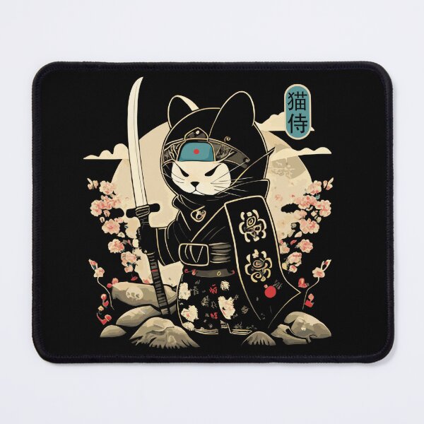 Item preview, Japanese Samurai Cat Tattoo, Kawaii Ninja Cat  designed and sold by Bunkis1st.
