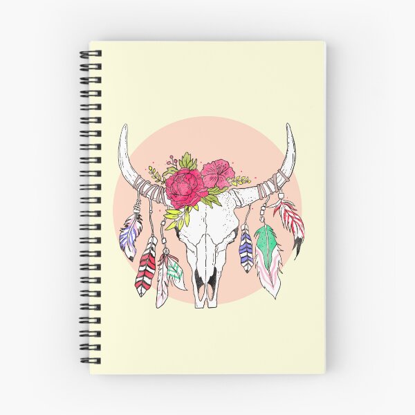 Item preview, Retro Bohemian Bull Skull designed and sold by franktact.