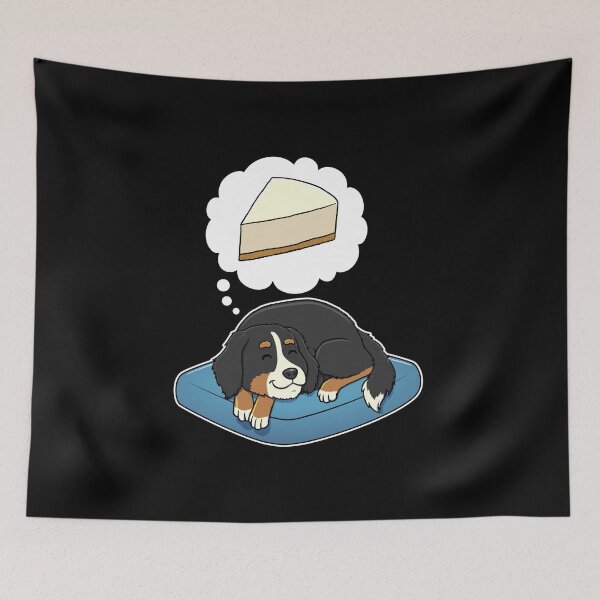 Artikelvorschau, Bernese Mountain Dog dreaming about Cheese Cake entworfen und verkauft von DoggieDelights.