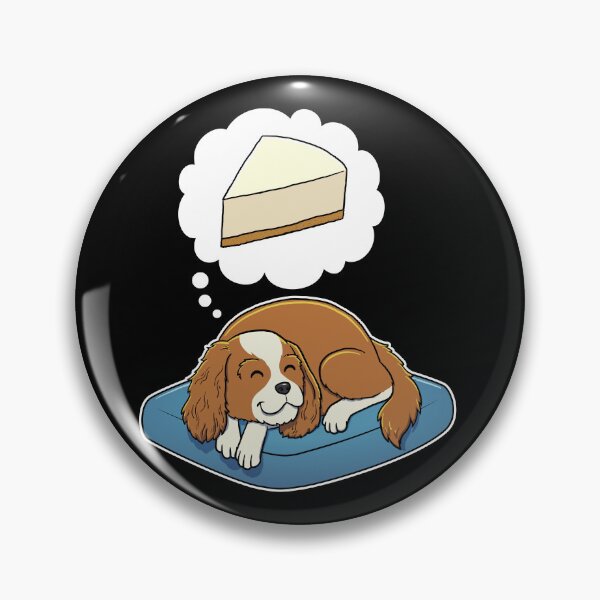 Artikelvorschau, Cavalier King Charles Spaniel dreaming about Cheese Cake entworfen und verkauft von DoggieDelights.