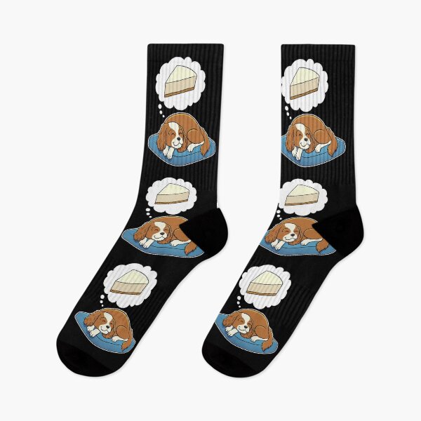 Item preview, Cavalier King Charles Spaniel dreaming about Cheese Cake designed and sold by DoggieDelights.