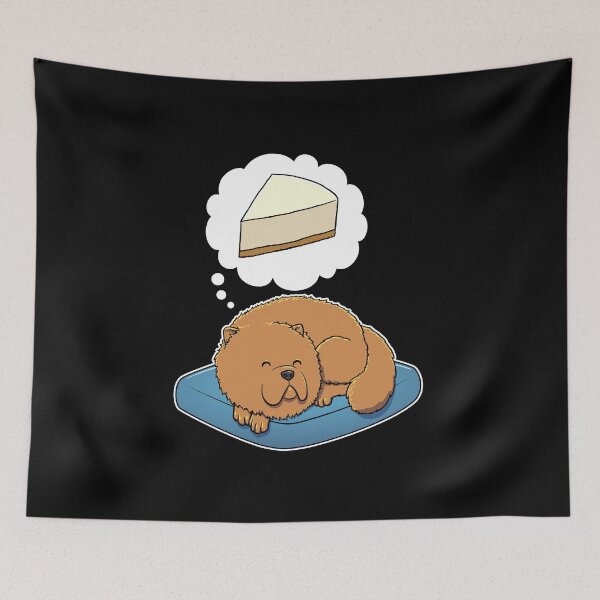 Item preview, Chow Chow dreaming about Cheese Cake designed and sold by DoggieDelights.