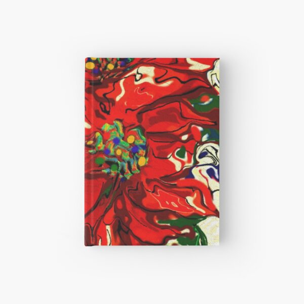 Red Poinsettia Hardcover Journal