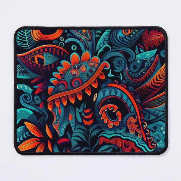 Artikelvorschau, Vivid Cute Intense Pacific Islander Pattern Digital Painting entworfen und verkauft von CodeAndColors.