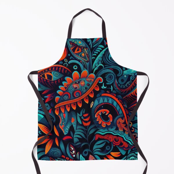 Artikelvorschau, Vivid Cute Intense Pacific Islander Pattern Digital Painting entworfen und verkauft von CodeAndColors.