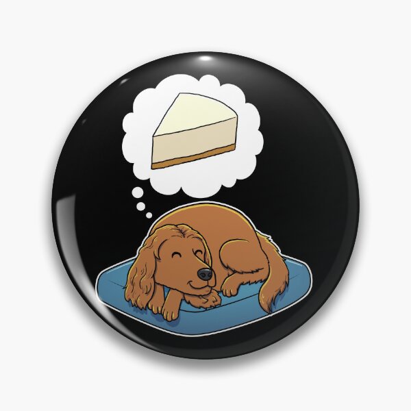 Item preview, English Cocker Spaniel dreaming about Cheese Cake designed and sold by DoggieDelights.