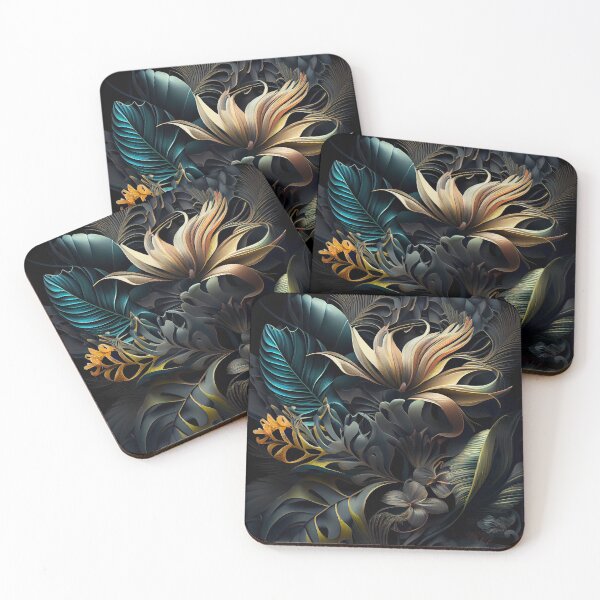 Item preview, Three Dimensional Dramatic Tropical Pattern Digital Painting designed and sold by CodeAndColors.