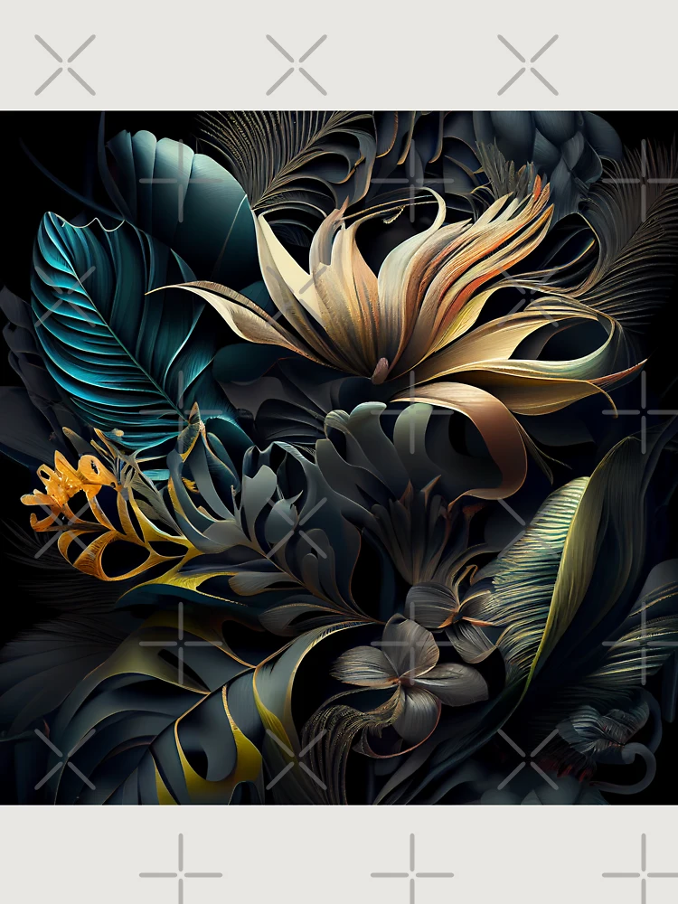 Thumbnail 6 von 6, Premium Oversized Pullover, Three Dimensional Dramatic Tropical Pattern Digital Painting designt und verkauft von CodeAndColors.