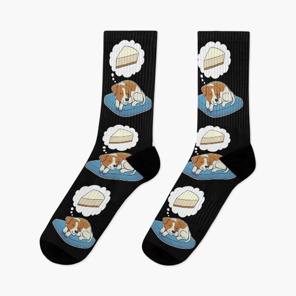 Item preview, Jack Russell Terrier dreaming about Cheese Cake designed and sold by DoggieDelights.