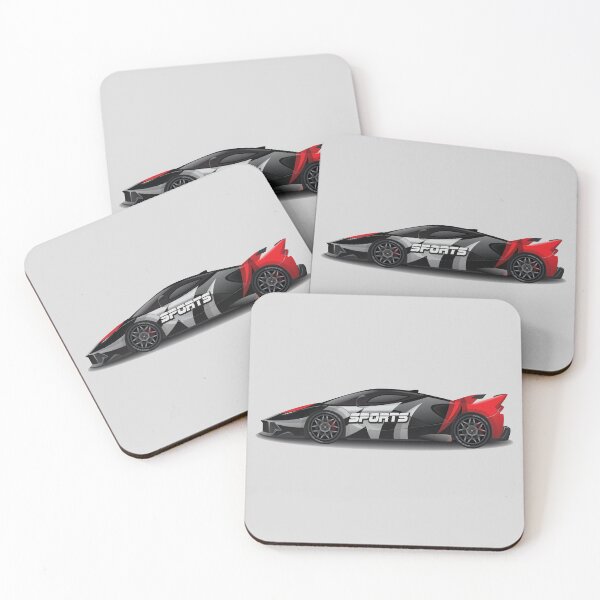 Item preview, Sports Racing Car - silver, red and black designed and sold by professorguru.