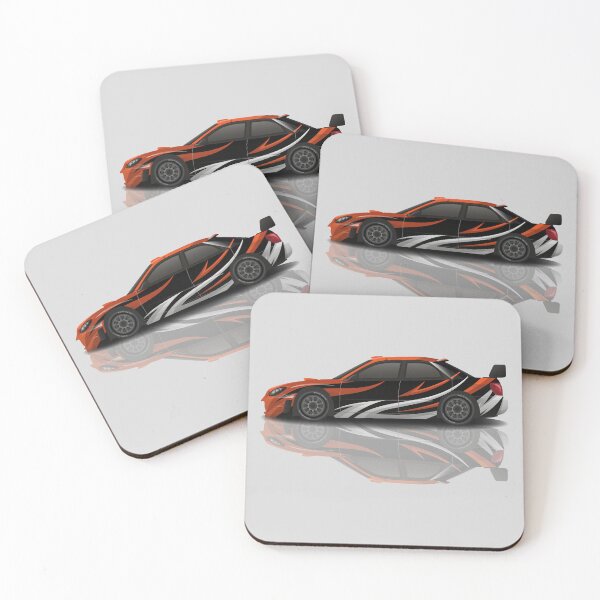 Item preview, Sports Racing Car - orange and black designed and sold by professorguru.