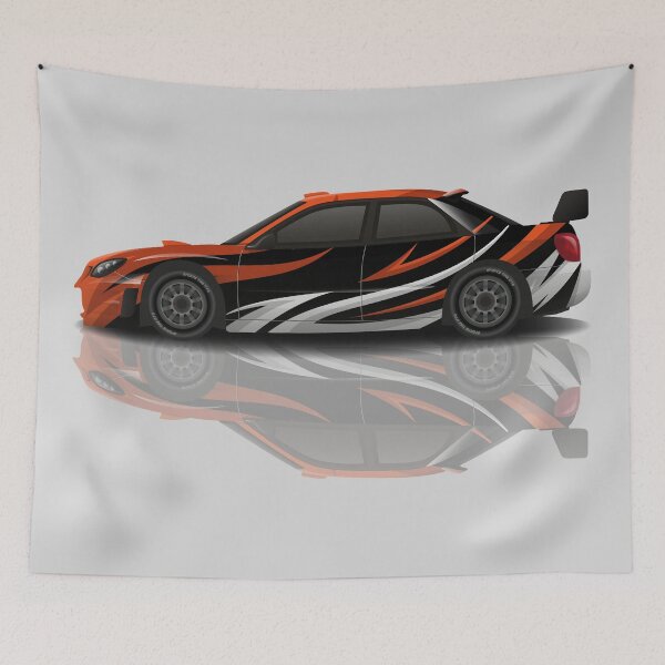 Item preview, Sports Racing Car - orange and black designed and sold by professorguru.