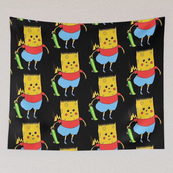 Item preview, SpongeBart PikaPants Yellow Cartoon Character Off Brand Parody Mashup Funny Knock Off  designed and sold by blueversion.