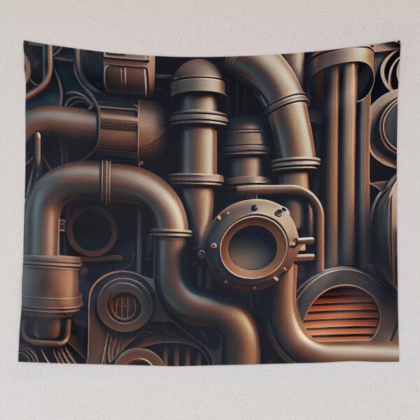 Aperçu de l'œuvre Bold Smooth Industrial Pattern Digital Painting créée et vendue par CodeAndColors.