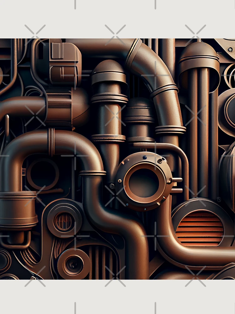 Thumbnail 6 von 6, Premium Oversized Pullover, Bold Smooth Industrial Pattern Digital Painting designt und verkauft von CodeAndColors.