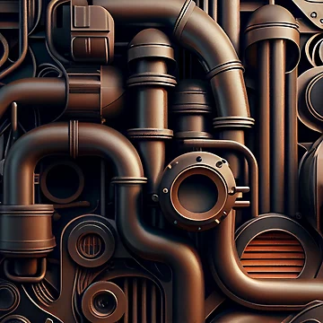 Vorschaubild zum Design Bold Smooth Industrial Pattern Digital Painting von CodeAndColors