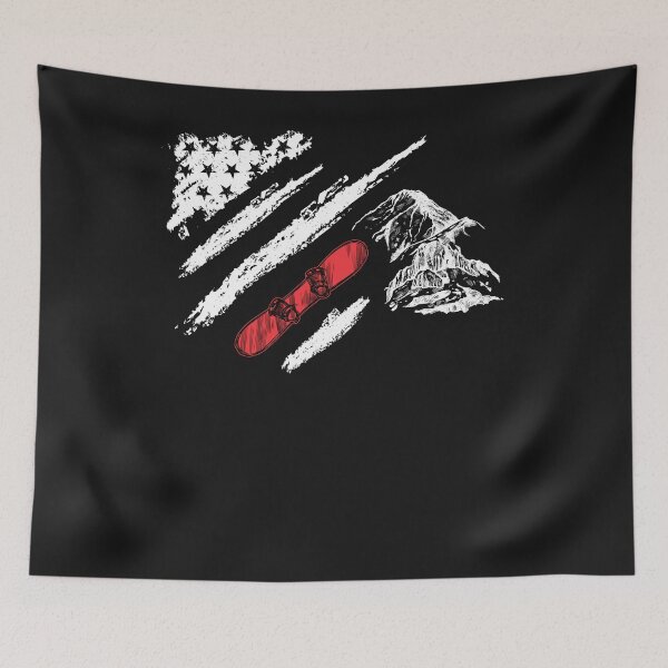 Item preview, Snowboard in America flag designed and sold by ChrisFeil.