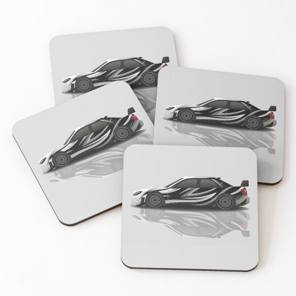 Item preview, Sports Racing Car - black and silver designed and sold by professorguru.