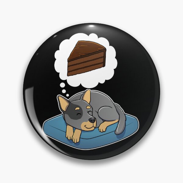 Item preview, Australian Cattle Dog dreaming about Chocolate Cake designed and sold by DoggieDelights.