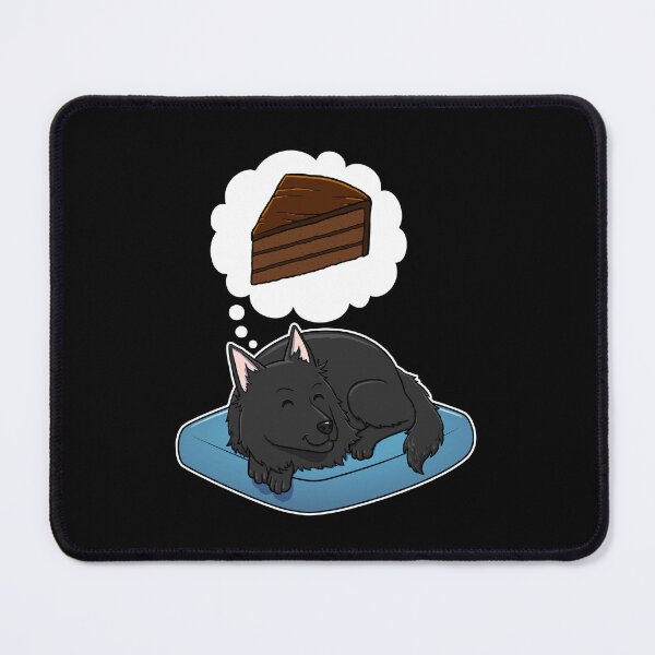 Item preview, Belgian Sheepdog dreaming about Chocolate Cake designed and sold by DoggieDelights.
