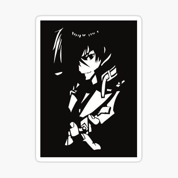 The Misfit of Demon King Academy II Maou Gakuin no Futekigousha Cool Black  and White Silhouette Anime Characters : Anos Voldigoad (Transparent) - The  Misfit Of Demon King Academy - Sticker