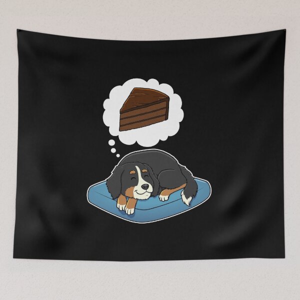 Artikelvorschau, Bernese Mountain Dog dreaming about Chocolate Cake entworfen und verkauft von DoggieDelights.