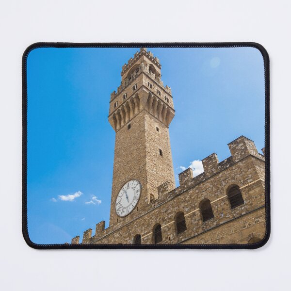 Item preview, Florence, Italy. The Old Palace tower - named Palazzo Vecchio - with blue sky. Copy space, nobody. designed and sold by Paolo Modena Photography    -   Fine Italian Art.