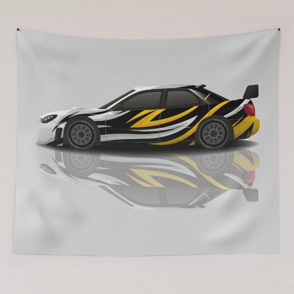 Item preview, Sports Racing Car - yellow and silver designed and sold by professorguru.