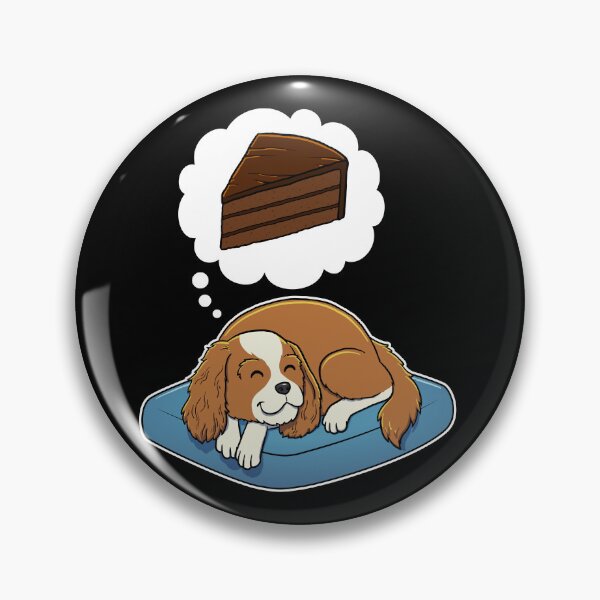 Artikelvorschau, Cavalier King Charles Spaniel dreaming about Chocolate Cake entworfen und verkauft von DoggieDelights.
