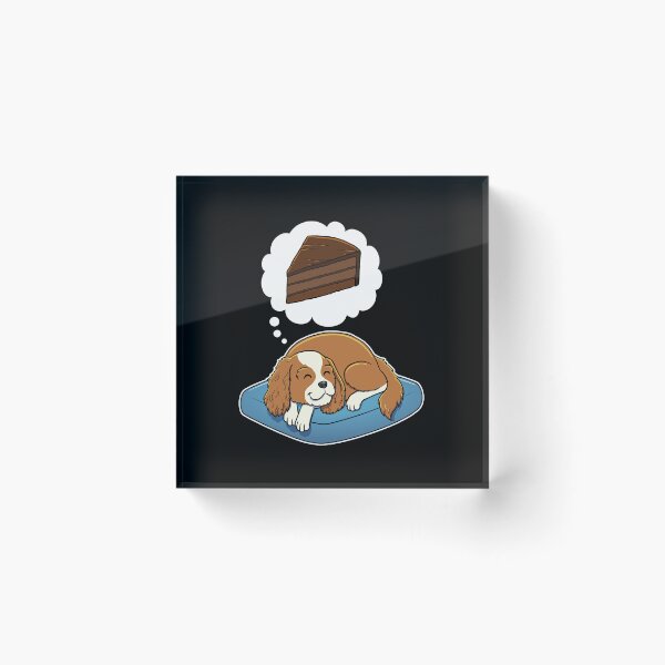 Artikelvorschau, Cavalier King Charles Spaniel dreaming about Chocolate Cake entworfen und verkauft von DoggieDelights.