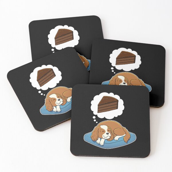 Item preview, Cavalier King Charles Spaniel dreaming about Chocolate Cake designed and sold by DoggieDelights.