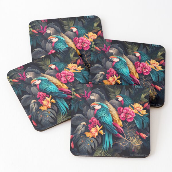 Item preview, Three Dimensional Dramatic Tropical Pattern Digital Painting designed and sold by CodeAndColors.