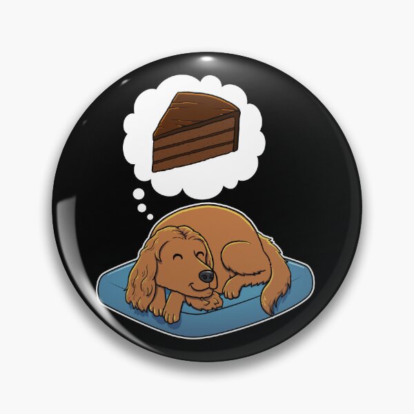 Item preview, English Cocker Spaniel dreaming about Chocolate Cake designed and sold by DoggieDelights.