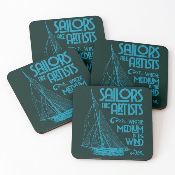 Item preview, Sailors are Artists Whose Medium is the Wind Vintage Nautical Quote Art (BLUE) designed and sold by CRHPOD20.
