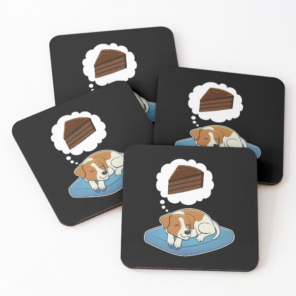 Item preview, Jack Russell Terrier dreaming about Chocolate Cake designed and sold by DoggieDelights.