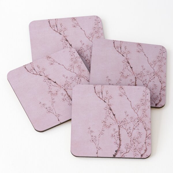 Item preview, Blush Pink Edit by Veda Blossoming Plum Beautiful Floral Branch Antique Artwork Chinese Blossoms by Jin Nong designed and sold by kattakitty.