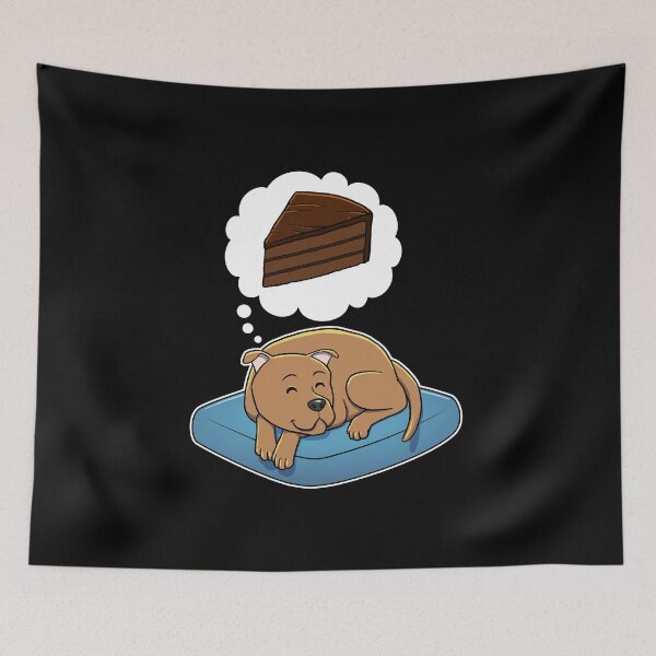 Artikelvorschau, Staffordshire Bull Terrier dreaming about Chocolate Cake entworfen und verkauft von DoggieDelights.