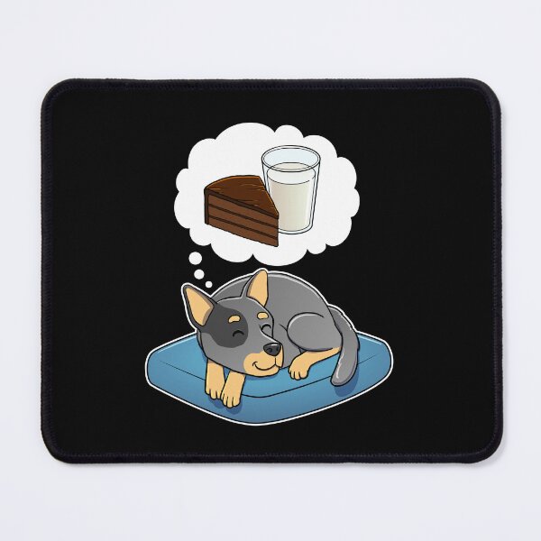 Item preview, Australian Cattle Dog dreaming about Chocolate Cake and Milk designed and sold by DoggieDelights.