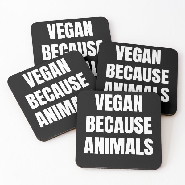 Item preview, Vegan Because Animals designed and sold by Vendetta-art.