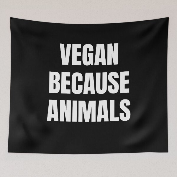 Item preview, Vegan Because Animals designed and sold by Vendetta-art.