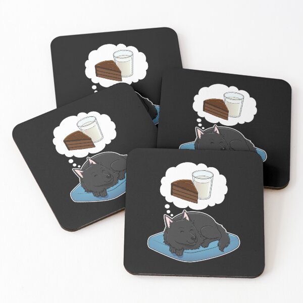 Item preview, Belgian Sheepdog dreaming about Chocolate Cake and Milk designed and sold by DoggieDelights.