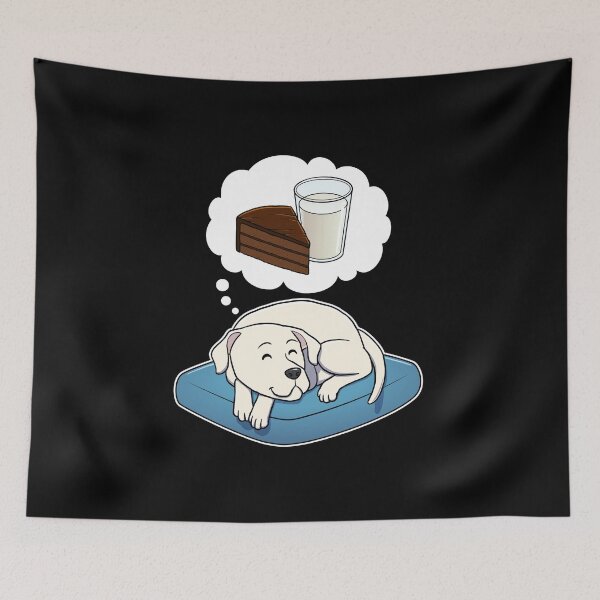 Item preview, Dogo Argentino dreaming about Chocolate Cake and Milk designed and sold by DoggieDelights.