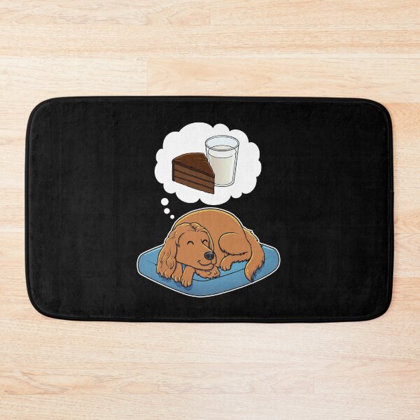 Item preview, English Cocker Spaniel dreaming about Chocolate Cake and Milk designed and sold by DoggieDelights.