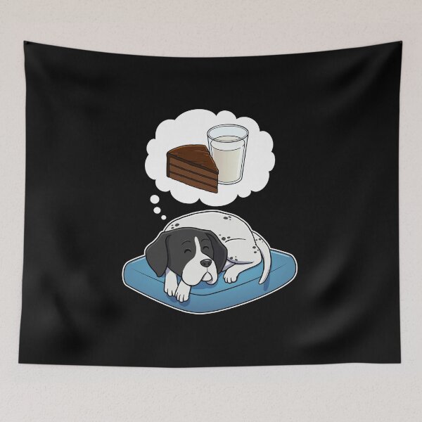 Artikelvorschau, English Pointer dreaming about Chocolate Cake and Milk entworfen und verkauft von DoggieDelights.