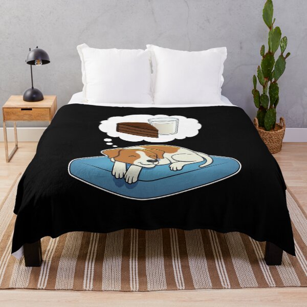 Item preview, Jack Russell Terrier dreaming about Chocolate Cake and Milk designed and sold by DoggieDelights.