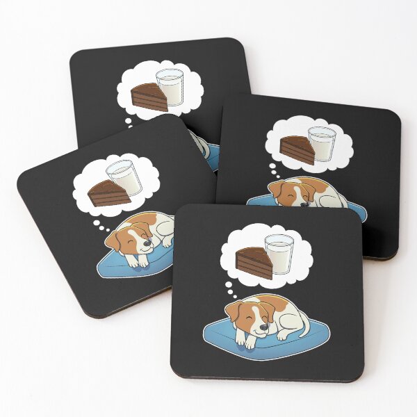 Item preview, Jack Russell Terrier dreaming about Chocolate Cake and Milk designed and sold by DoggieDelights.